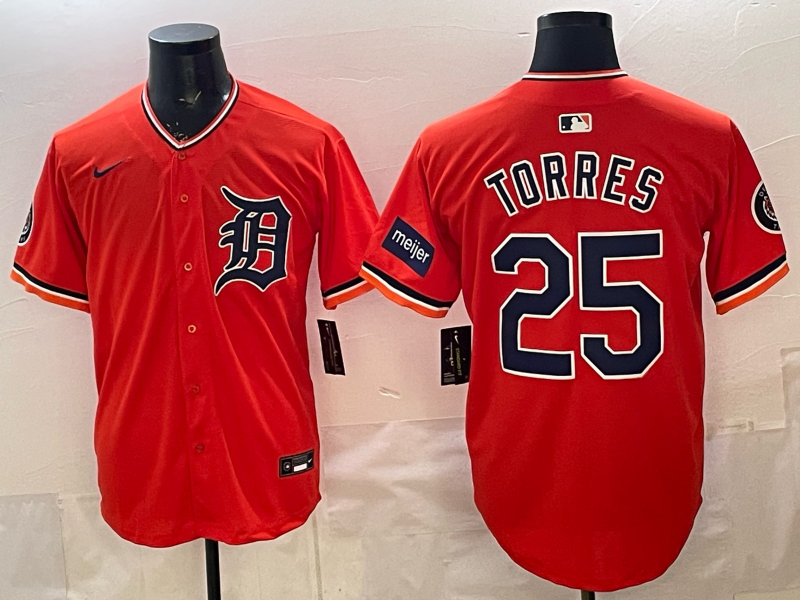 Men Detroit Tigers #25 Torres orange Nike MLB Jersey 0402004